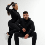 Zestaw dla Par - ⁠Czarny z czarnym haftem - obrazek 4