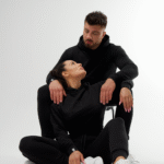 Zestaw dla Par - ⁠Czarny z czarnym haftem - obrazek 2