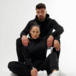 Zestaw dla Par - ⁠Czarny z czarnym haftem - obrazek 6