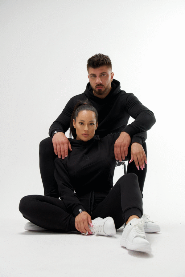 Zestaw dla Par - ⁠Czarny z czarnym haftem