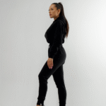 Spodnie damskie Czarne all black - obrazek 3